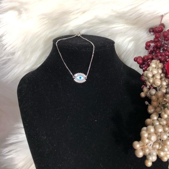 🎁 Adjustable Evil Eye 🧿 Bracelet w/ banquettes - Picture 6 of 8